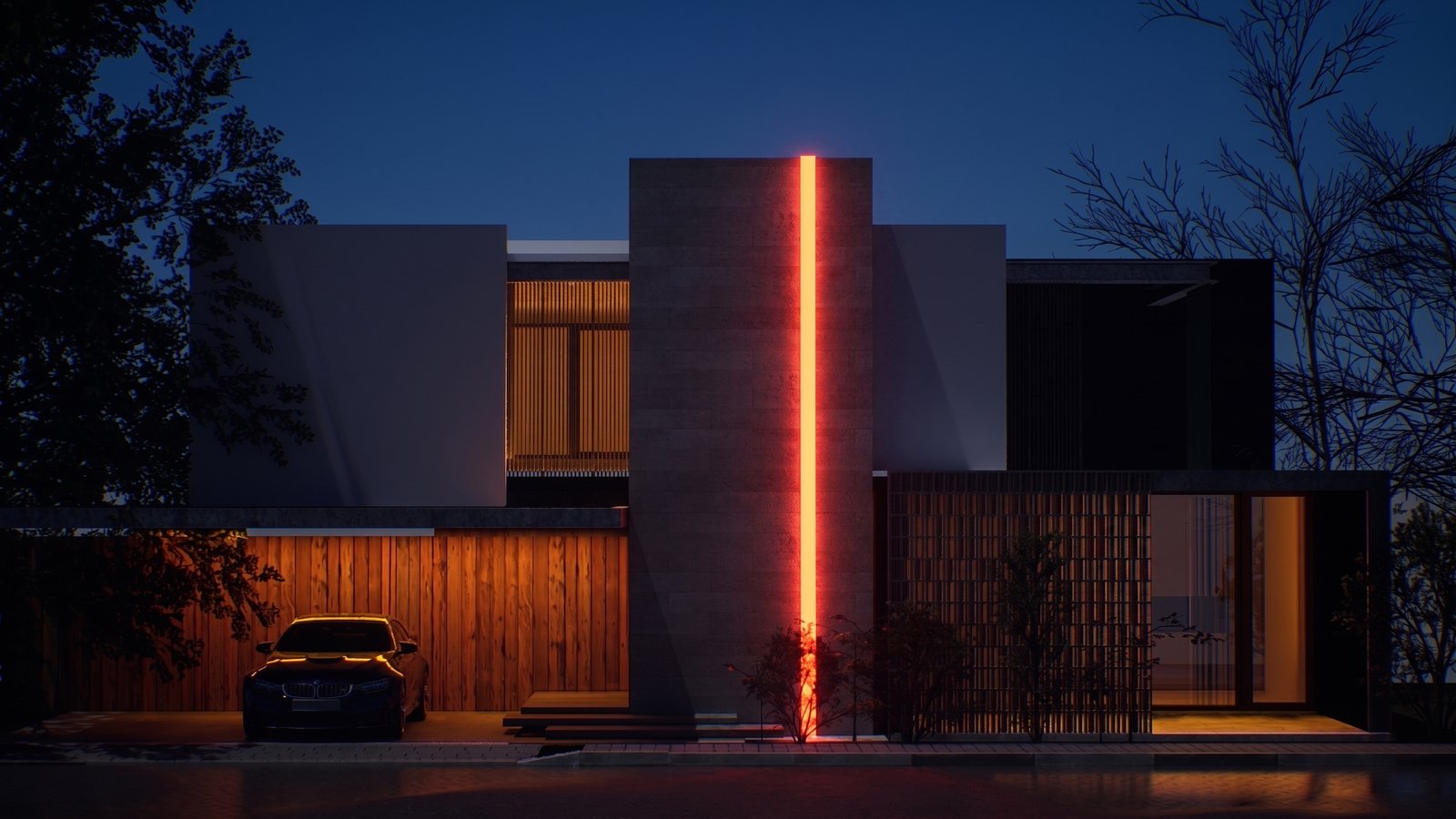 Night Exterior Render